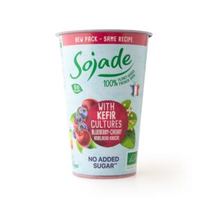 SOJADE fermentovaný sójový nápoj borůvka-třešeň bez přidaného cukru 250 ml BIO