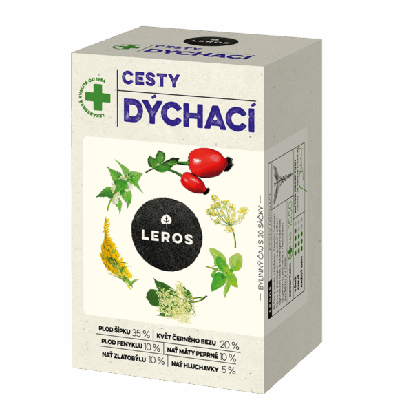 LEROS Bylinný čaj Cesty dýchací - nálev. sáčky (20 x 1,5 g) - posílí obranyschopnost a uvolní dýchací cesty