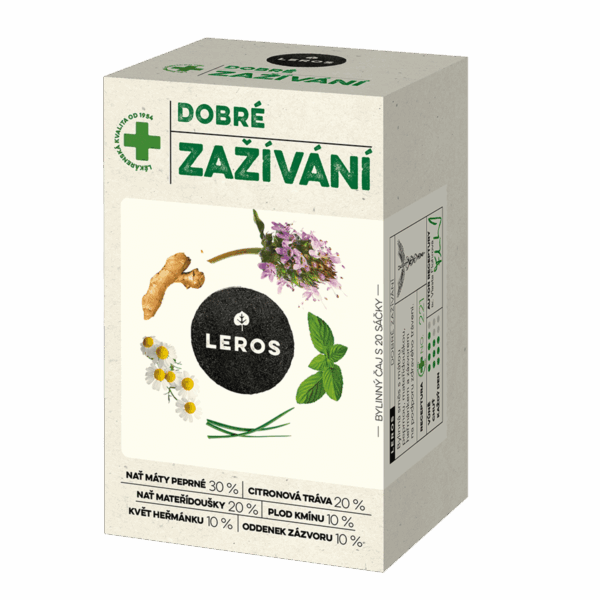 LEROS Bylinný čaj Dobré zažívání - nálev. sáčky (20 x 1,5 g) - pro zdravé a klidné trávení