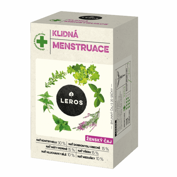 LEROS Bylinný čaj Klidná menstruace - nálev. sáčky (20 x 1,5 g) - pro menstruační komfort