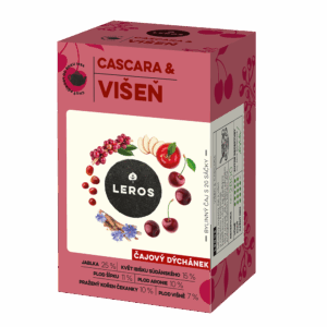 LEROS Čajový dýchánek Višeň & Cascara - nálev. sáčky (20 x 2 g) - s přirozeným obsahem kofeinu