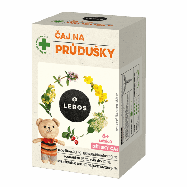 LEROS Dětský čaj na průdušky - nálev. sáčky (20 x 1,5 g) - pro zdravé dýchací cesty
