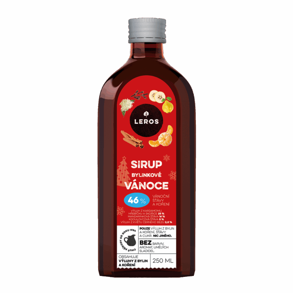 LEROS Sirup Bylinkové Vánoce (250 ml) - mnohostranné použití