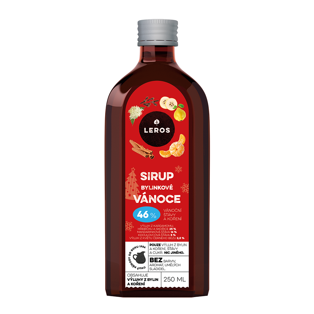 LEROS Sirup Bylinkové Vánoce (250 ml) - mnohostranné použití