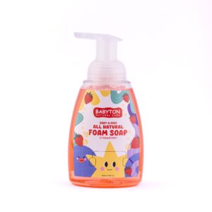 Babyton Dětské pěnové mýdlo na ruce Jahoda (350 ml) - pro hravé mytí rukou