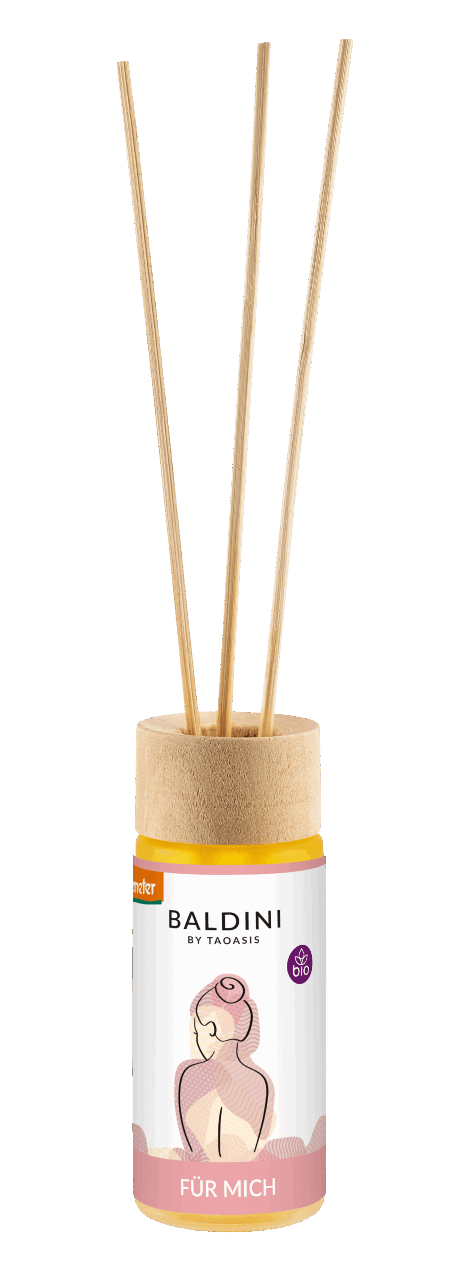 TAOASIS Baldini Aroma difuzér s tyčinkami For Me BIO (50 ml) - relaxační, harmonizační a posilující