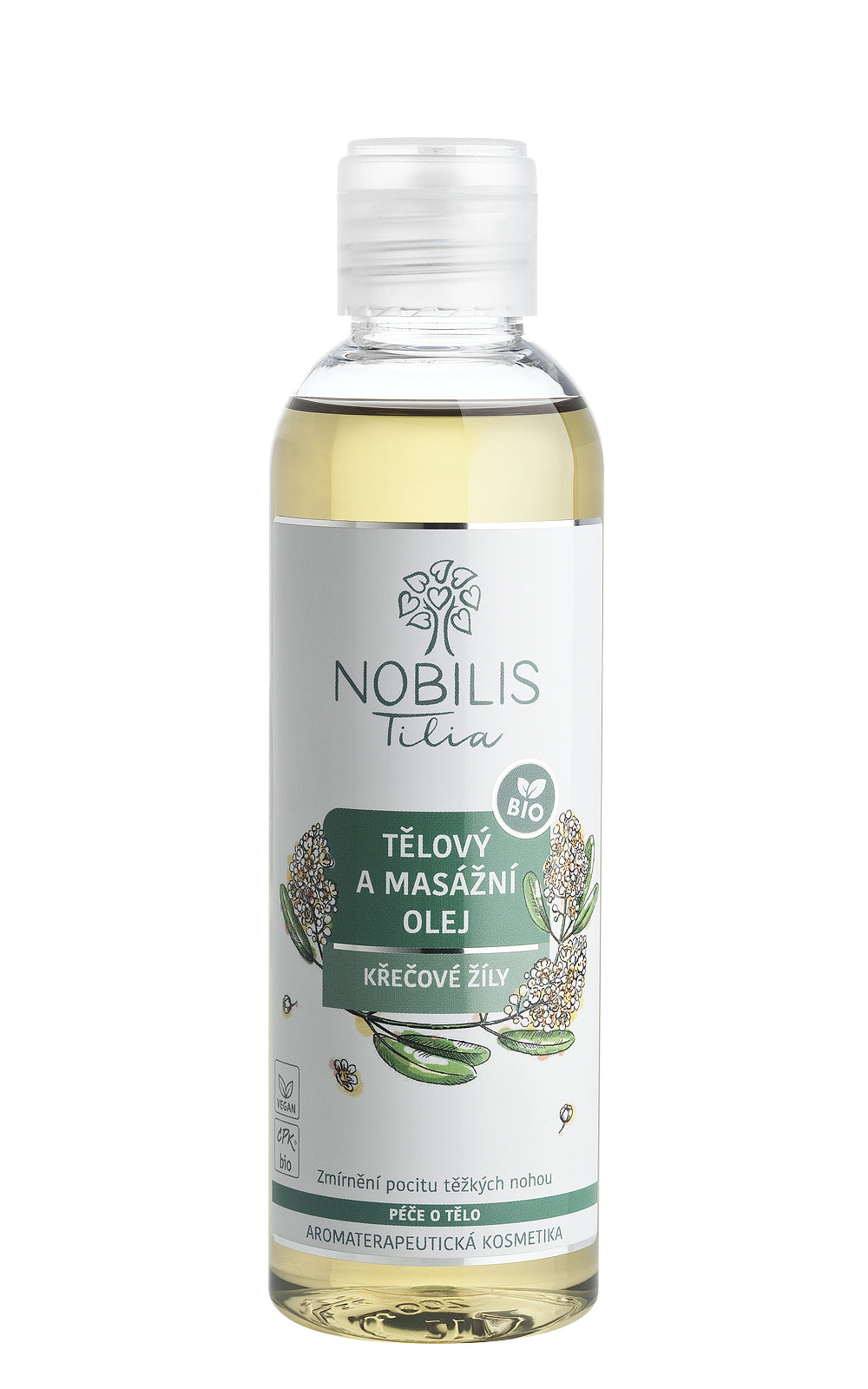 Nobilis Tilia Tělový a masážní olej Křečové žíly BIO (200 ml) - zmírní pocit těžkých nohou