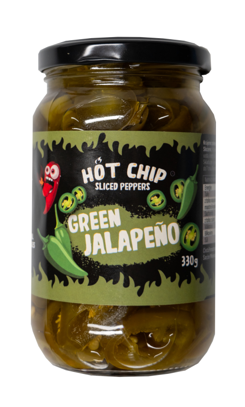 Zelené Jalapeño papričky krájené v octovém nálevu – 330g - Obrázek 4