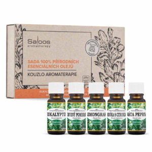 Saloos Sada esenciálních olejů BIO (5 x 10 ml) - Kouzlo aromaterapie - praktický dárek do každé domácnosti