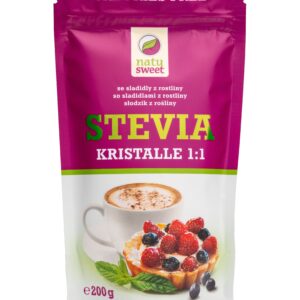 Sladidlo ze stévie kristalle 1:1 200 g   NATUSWEET