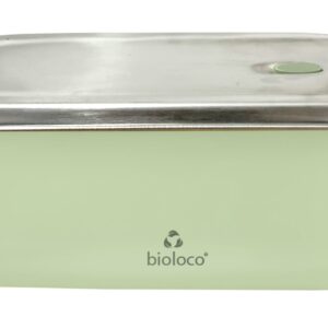 Bioloco Nerezový svačinový box (800 ml) - Světle zelený - lehký, perfektně těsní