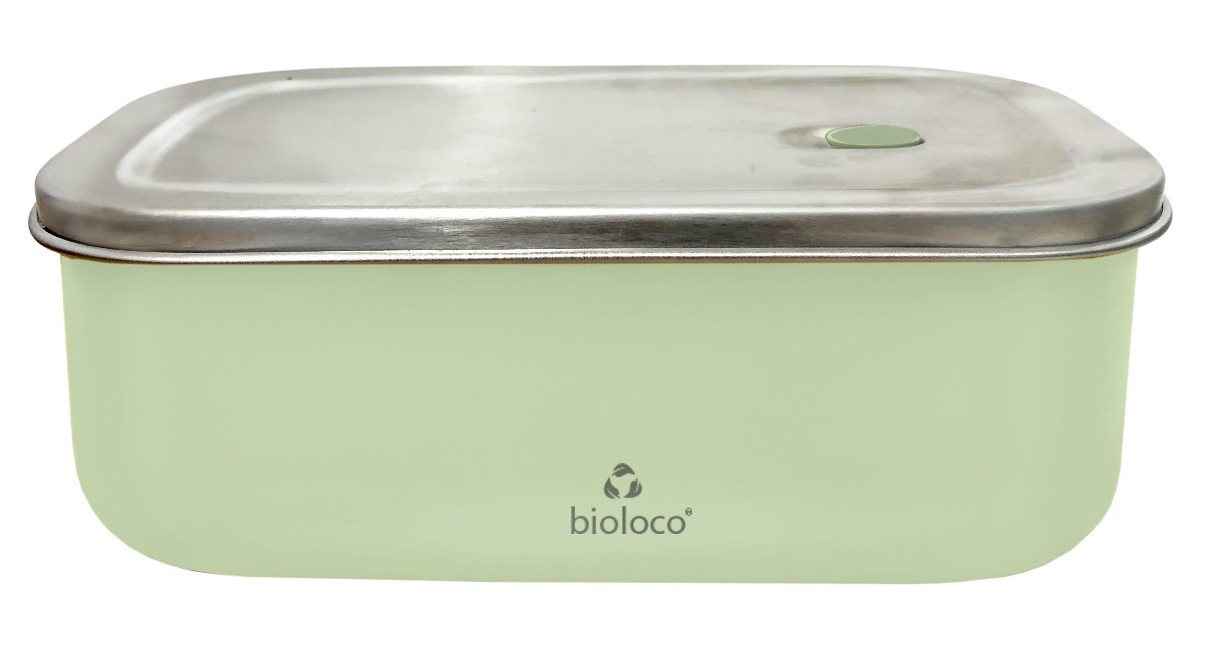 Bioloco Nerezový svačinový box (800 ml) - Světle zelený - lehký, perfektně těsní