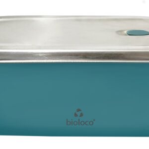 Bioloco Nerezový svačinový box (800 ml) - Petrolejový - lehký, perfektně těsní