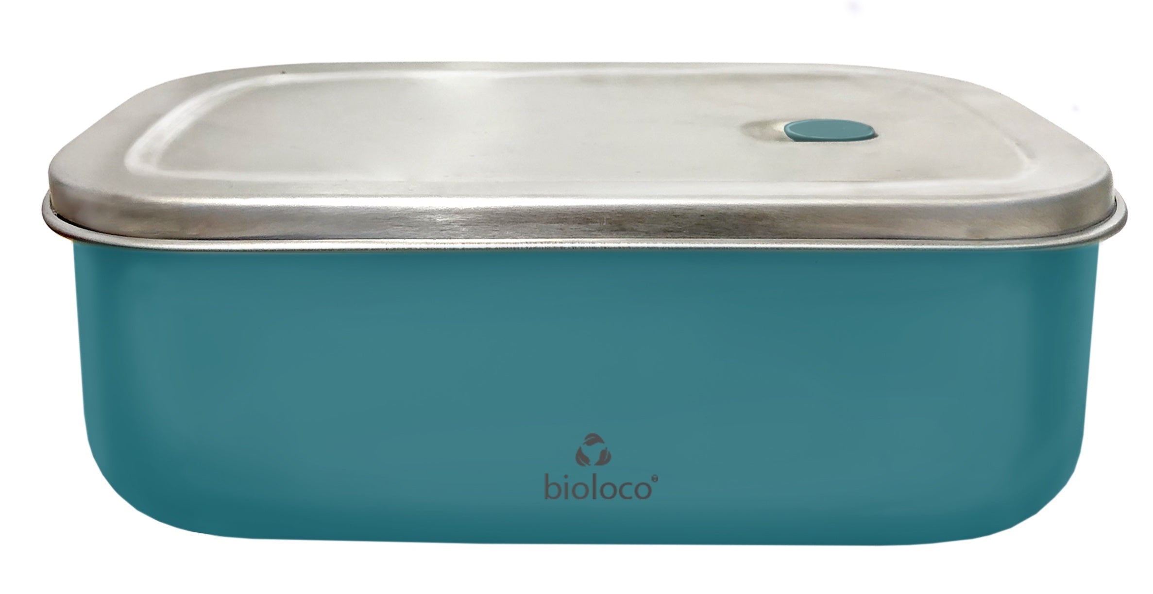 Bioloco Nerezový svačinový box (800 ml) - Petrolejový - lehký, perfektně těsní