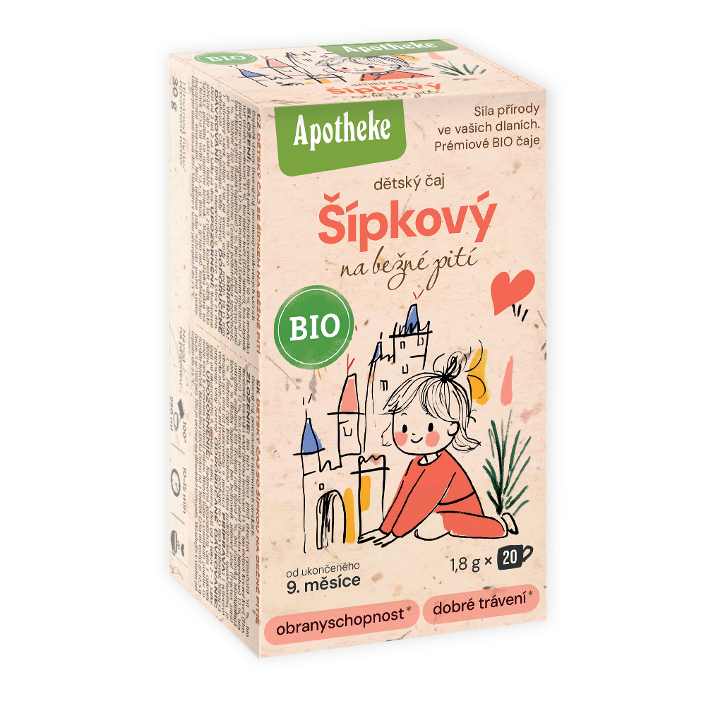 Čaj dětský Šípkový na běžné pití 20 sáčků 36 g BIO   MEDIATE