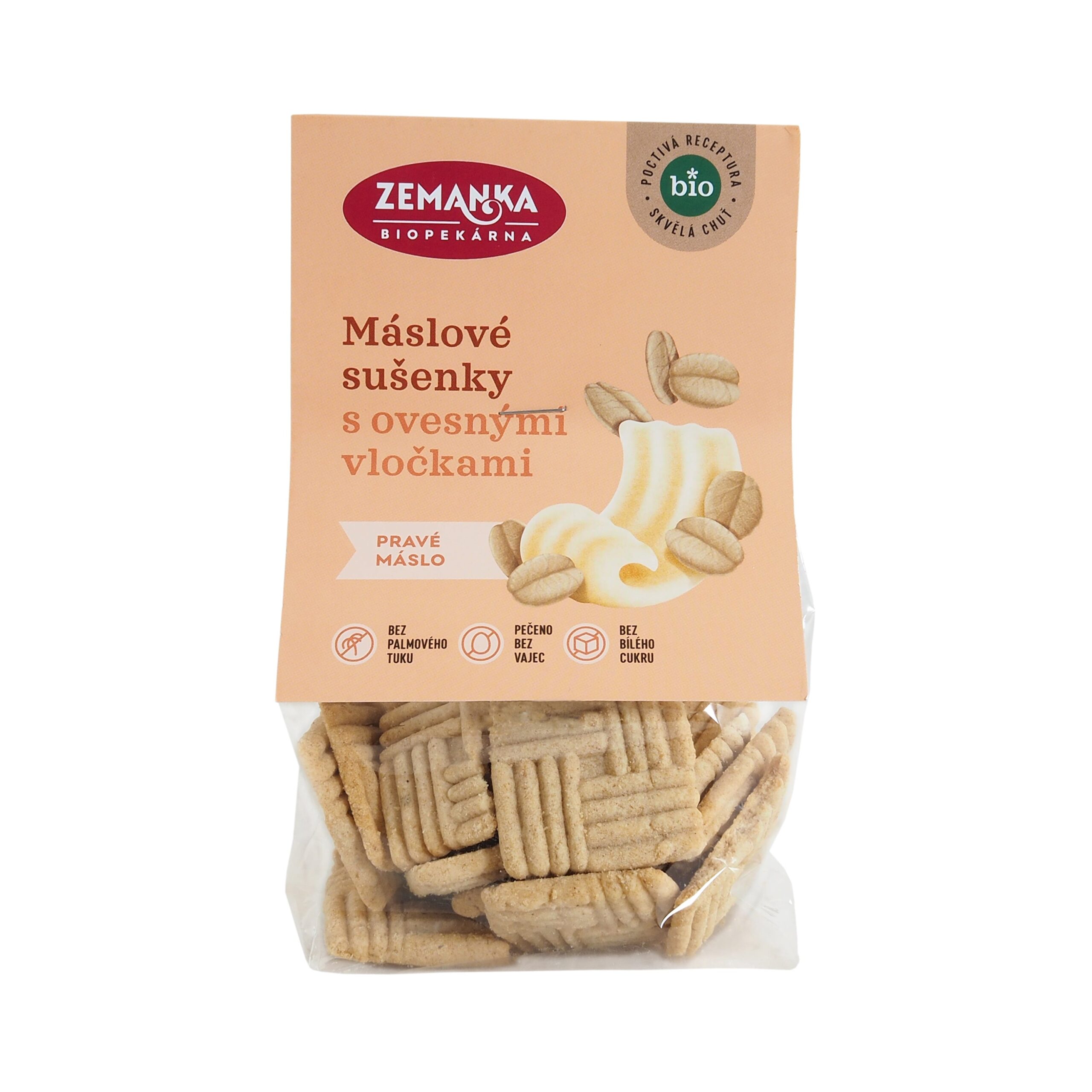Zemanka Máslové sušenky s ovesnými vločkami BIO (100 g) - mlsání bez palmové tuku