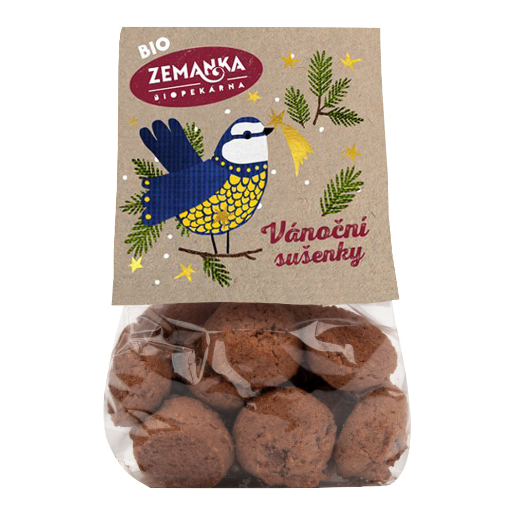 Zemanka Vánoční sušenky s vlašskými ořechy a kořením BIO (100 g) - pro vánoční pohodu bez stresu