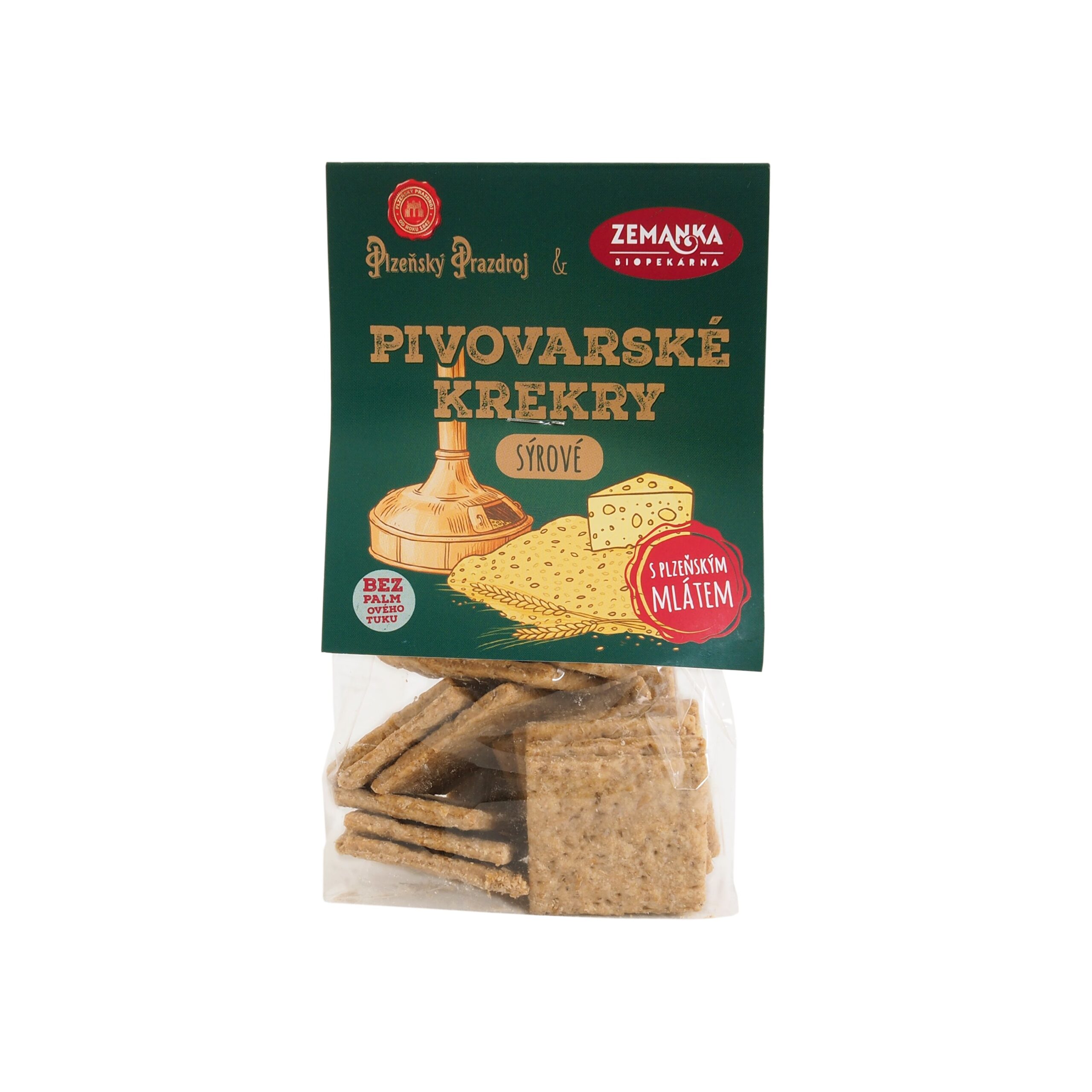 Zemanka Krekry slané s mlátem z Plzeňského Prazdroje a sýrem (100 g)