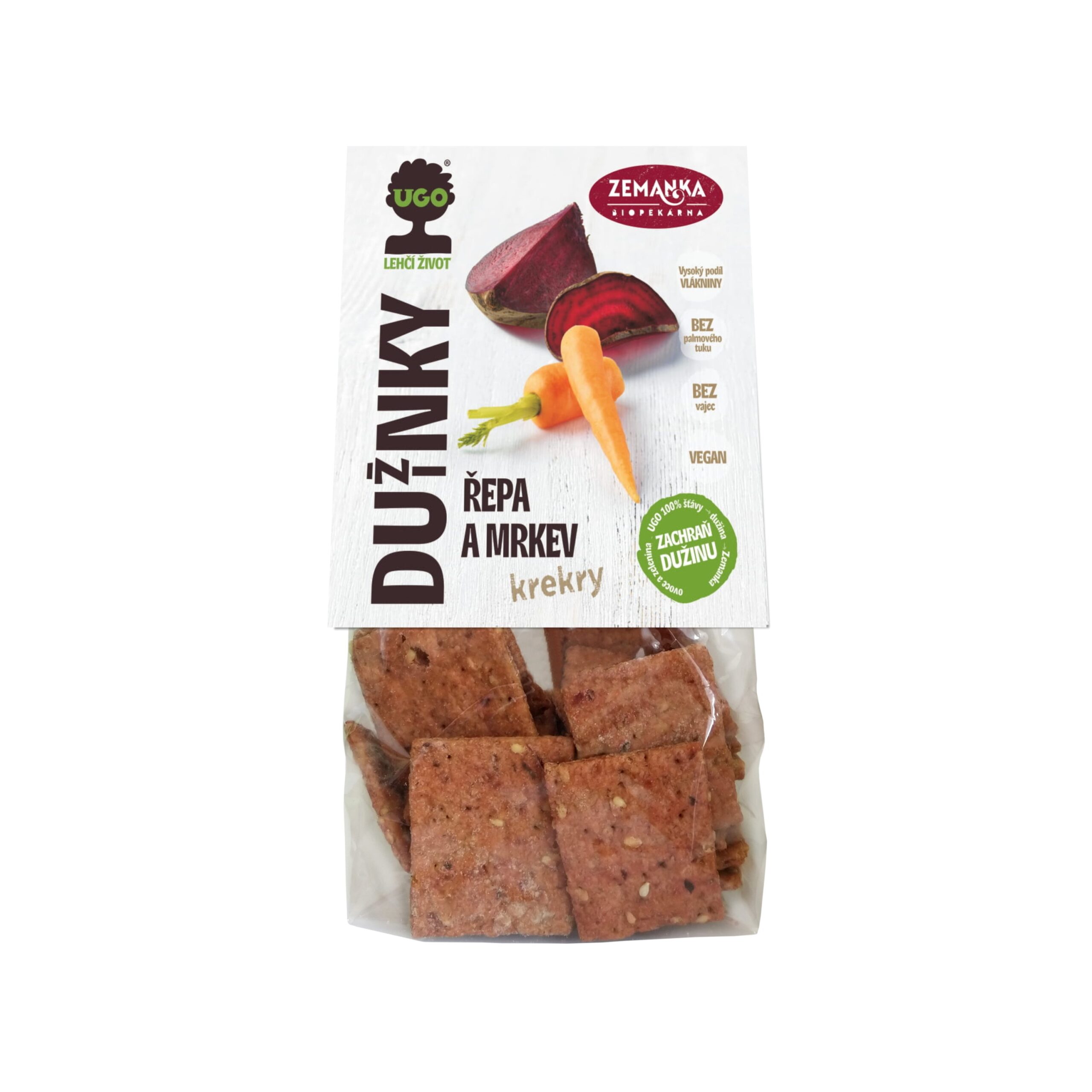 Zemanka Krekry slané s dužinou z červené řepy a mrkve (100 g)