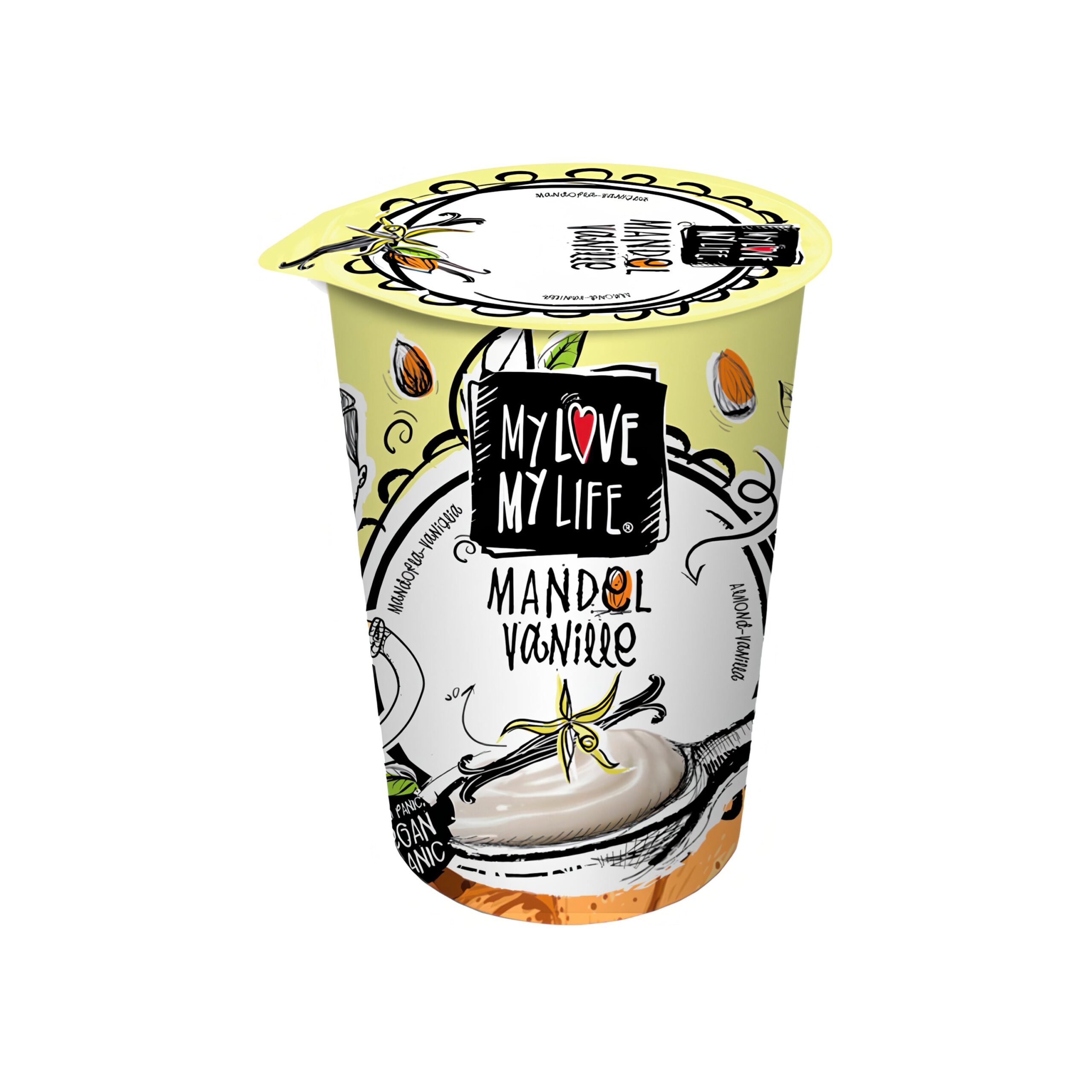Zakysaný mandlový Vanilka 180 g BIO   MY LOVE MY LIFE