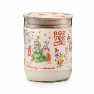 Rozvoněno Vonná svíčka - Voňavý advent (300 ml) - s novou vůní a dřevěným víčkem