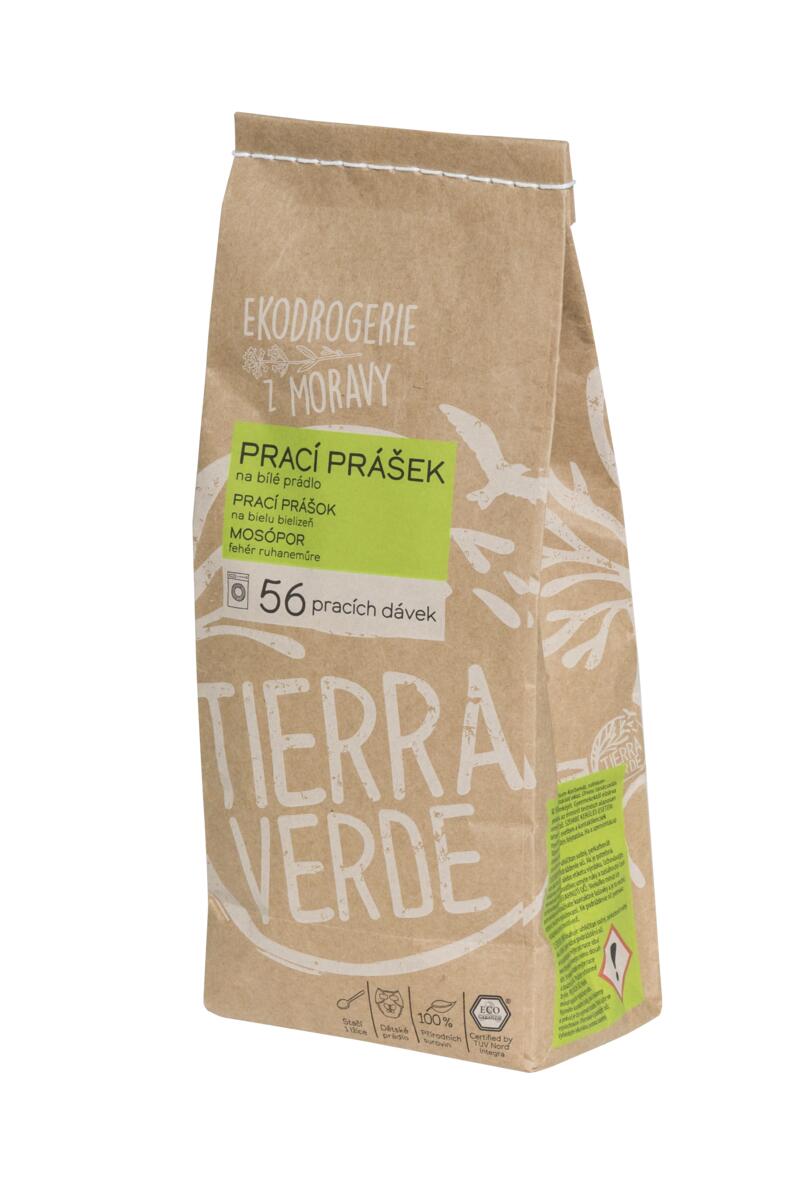 Tierra Verde Prací prášek na bílé prádlo a látkové pleny - INOVACE - pap. sáček 850 g - Obrázek 2