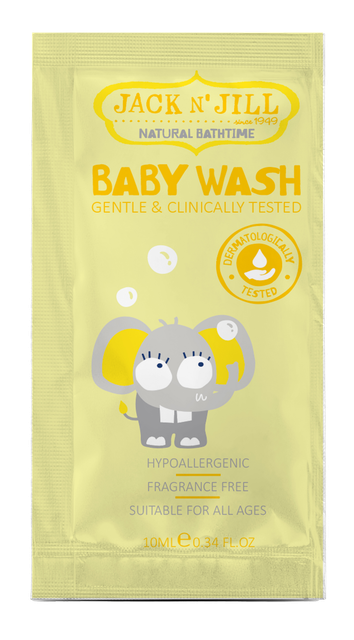 Jack n' Jill Sprchový gel pro miminka od narození - vzorek (10 ml) - hypoalergenní a vhodný pro celou rodinu