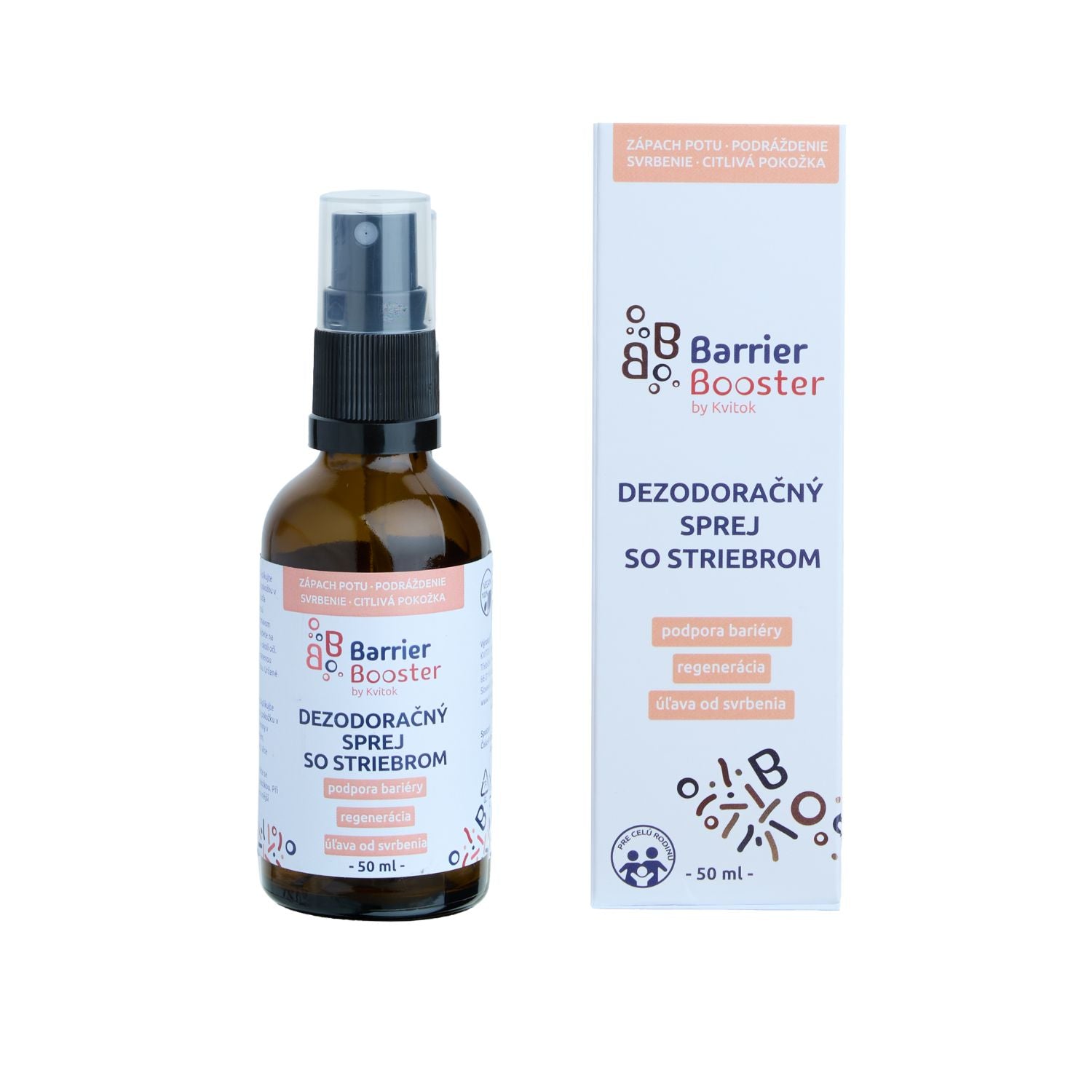 Kvitok Barrier Booster Deodorant ve spreji se stříbrem (50 ml) - vhodný i na nohy - Obrázek 2