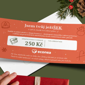 JežíŠEK - Fyzický dárkový poukaz k Vánocům - 250 Kč - ideální dárek pro váhající ježíšky