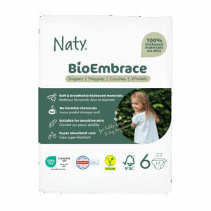 Naty BioEmbrace Ekoplenky XL 16+ kg - vel. 6 (17 ks) - s vylepšenou funkčností