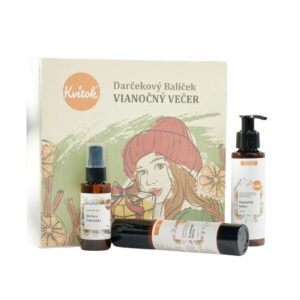 Kvitok Dárkový kosmetický balíček Vánoční večer - pošk. obal - sváteční hostina pro pokožku