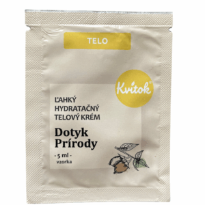 Kvitok Hydratační tělový krém Dotek přírody - lehký - vzorek (5 ml)