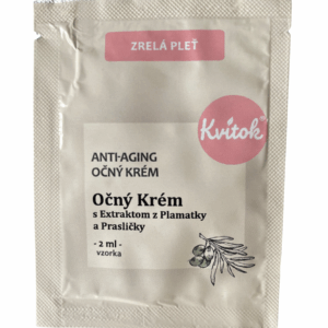 Kvitok Oční krém - denní - vzorek (2 ml) - s extraktem z plamatky a přesličky