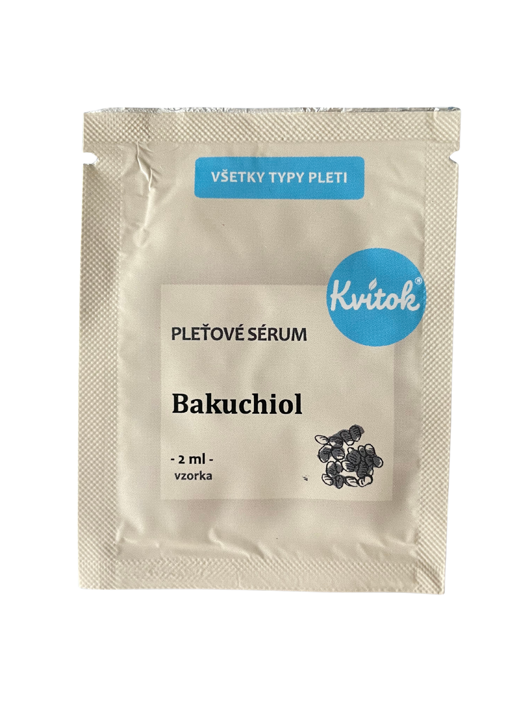 Kvitok Pleťové sérum - Bakuchiol - vzorek (2 ml) - redukuje jemné vrásky