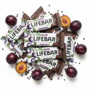 Lifefood Zvýhodněná sada 13 + 2 tyčinky zdarma - Lifebar InChoco švestková RAW BIO (15 x 40 g) - nutričně bohaté svačinky