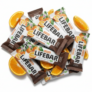 Lifefood Zvýhodněná sada 13 + 2 tyčinky zdarma - Lifebar InChoco pomerančová RAW BIO (15 x 40 g) - nutričně bohaté svačinky