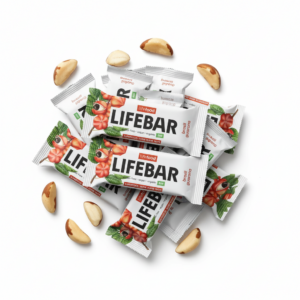 Lifefood Zvýhodněná sada 13 + 2 tyčinky zdarma - Lifebar s para ořechy a guaranou BIO (15 x 40 g) - dodá dlouhotrvající energii