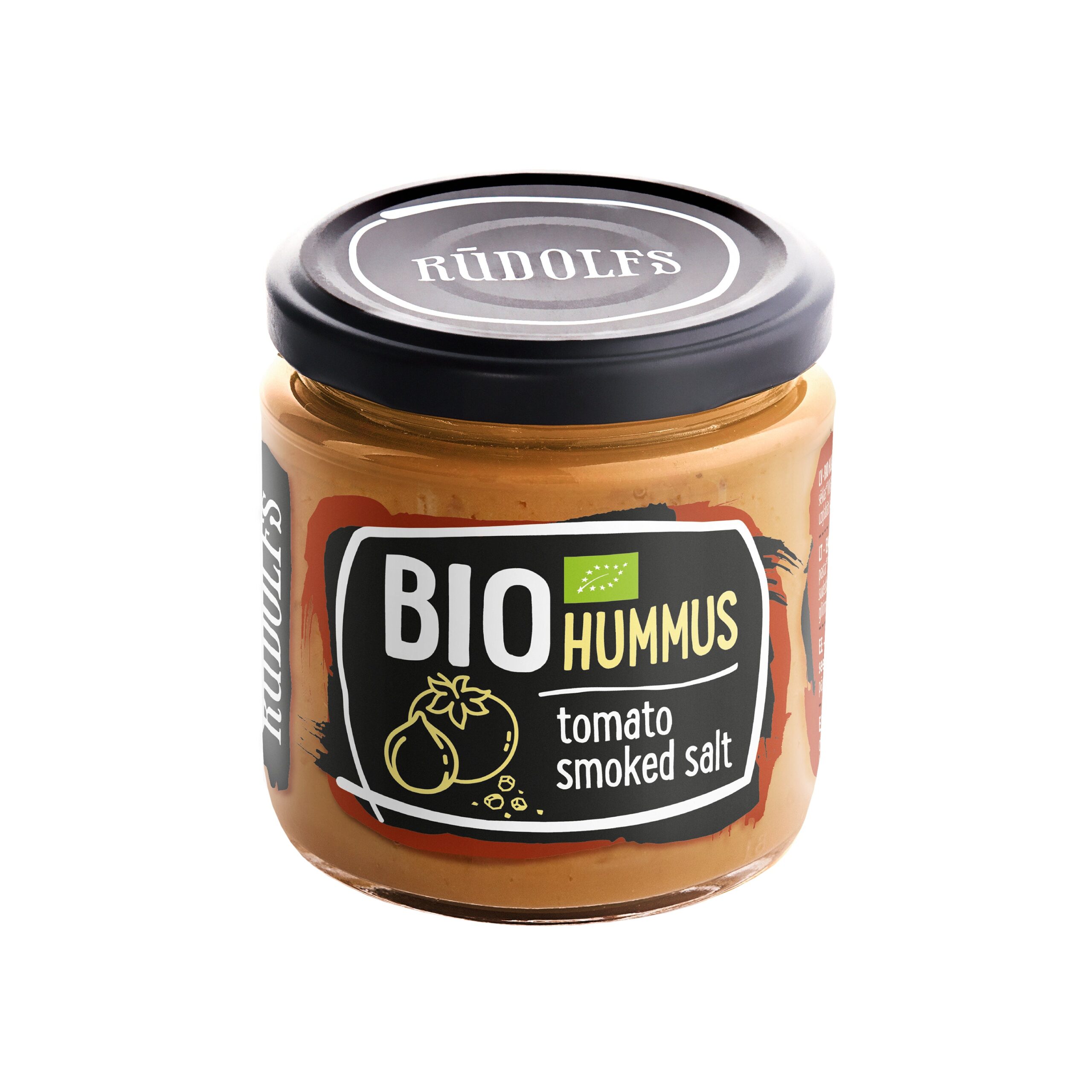 Rudolfs Hummus - pomazánka cizrnová s rajčaty a uzenou solí BIO (180 g)