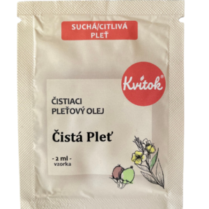 Kvitok Čisticí olej Čistá pleť pro suchou a citlivou pokožku - vzorek (2 ml) - nezanechá mastný film