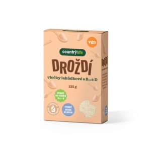 Country Life Droždí lahůdkové s vitaminem B12 a D (125 g) - umami chuť a spousta vitamínů
