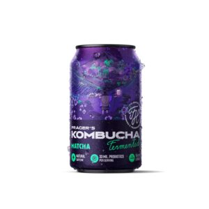 PRAGER'S Kombucha Matcha plech (330 ml) - probiotická kombucha s nakopávací matchou