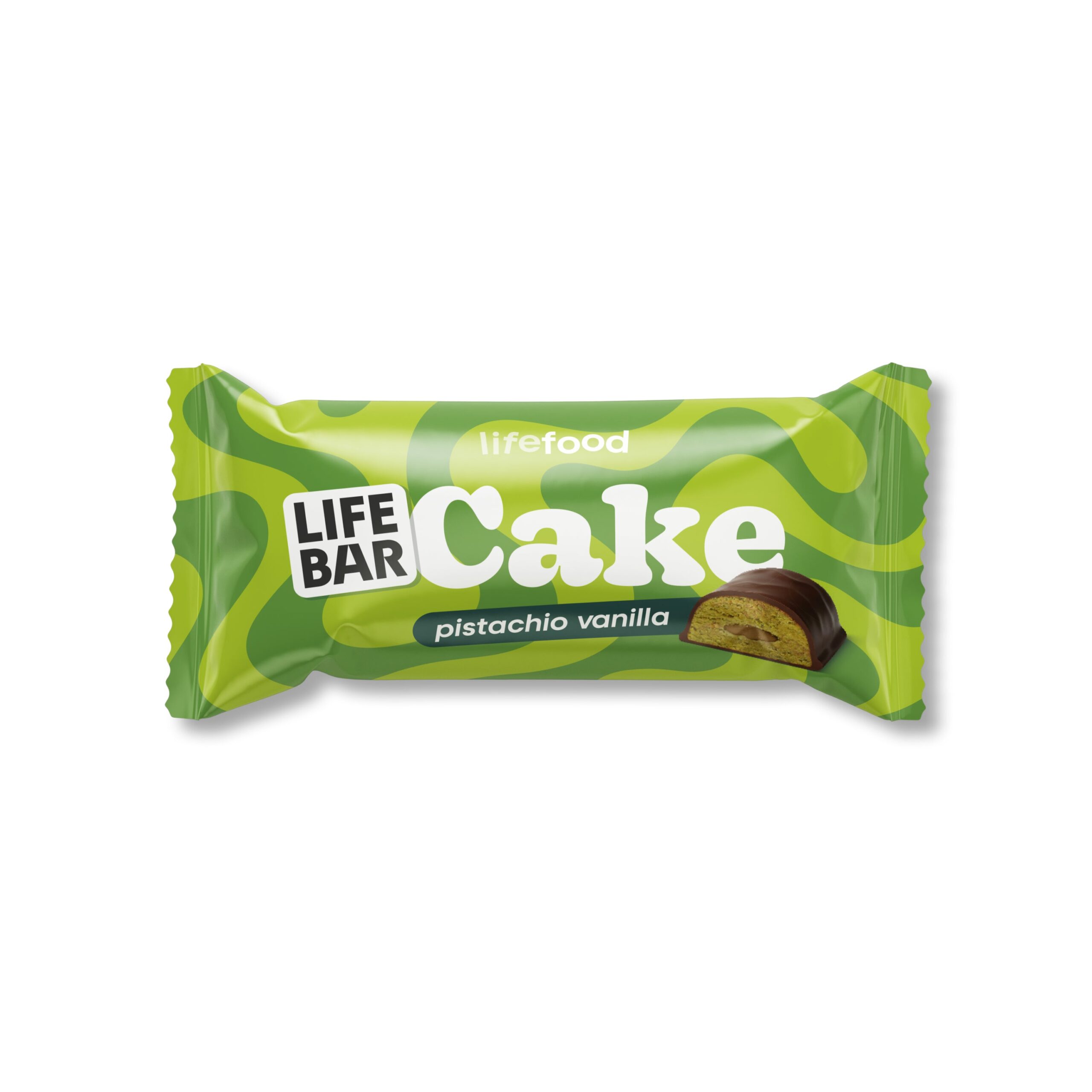 Lifefood Tyčinka Lifebar Cake pistácie a vanilka BIO (35 g) - dortík bez rafinovaného cukru