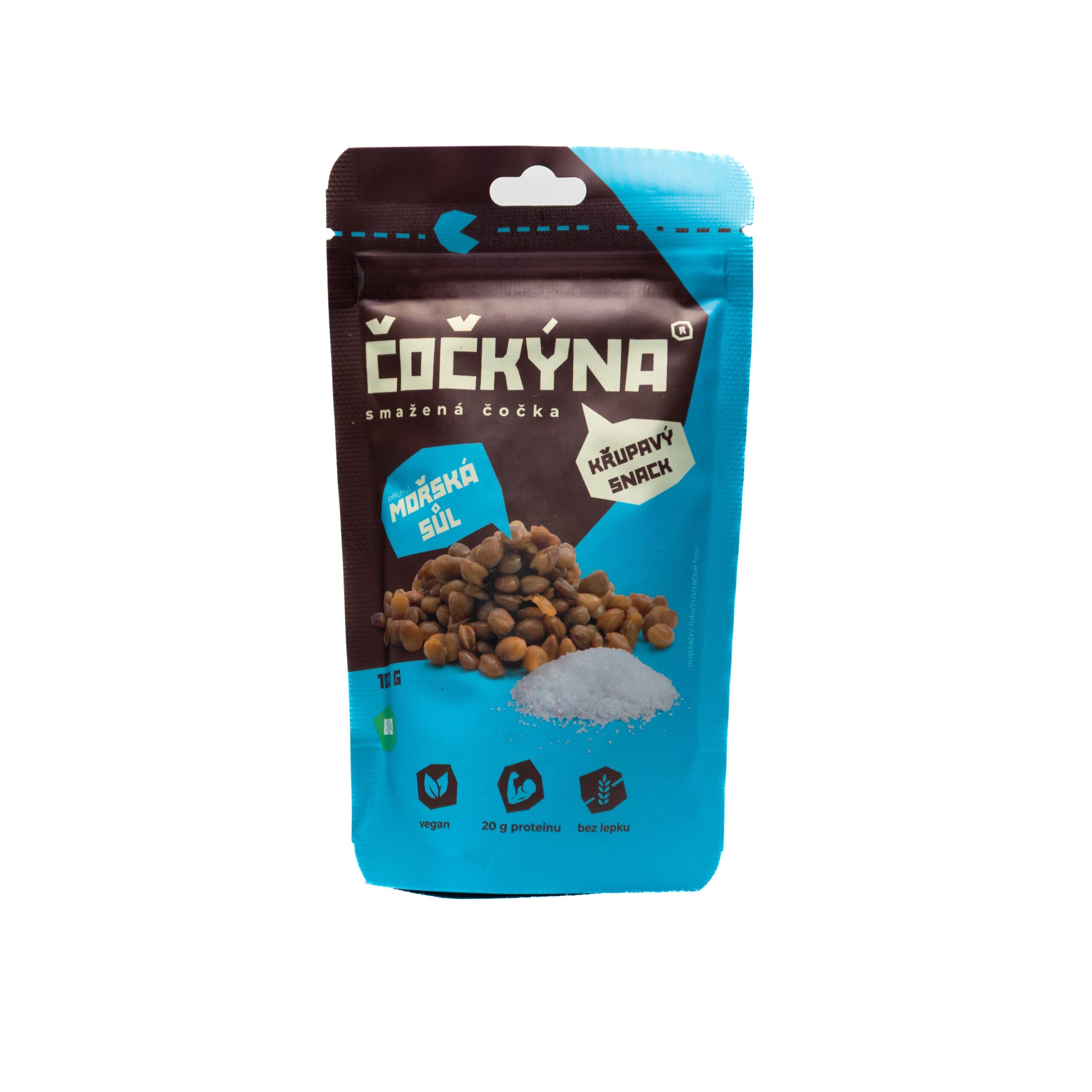 Čočkýna Čočka smažená - mořská sůl BIO (100 g) - křupavá svačinka i dochucovadlo