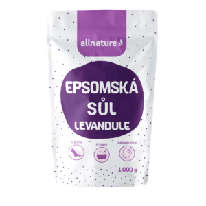 Allnature Epsomská sůl Levandule - 1 kg - pro uvolnění a zklidnění