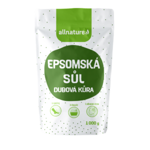 Allnature Epsomská sůl Dubová kůra (1 kg) - uvolňuje svaly a detoxikuje tělo