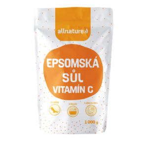 Allnature Epsomská sůl Vitamín C (1 kg) - pro relaxaci těla a obnovu pokožky