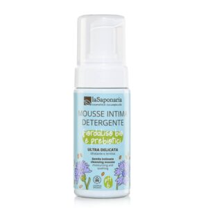 laSaponaria Intimní mycí pěna s chrpou & prebiotiky BIO (100 ml) - vhodné pro děti i období menopauzy