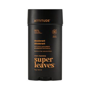 Attitude Pánský deodorant Super Leaves - Pačuli & Bourbon (75 g) - dlouhotrvající ochrana před zápachem