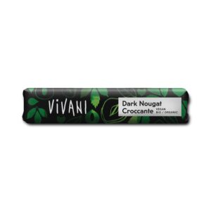 Vivani Čokoládová tyčinka s tmavým nugátem a krokantem BIO (35 g) - křupavé oříškové potěšení