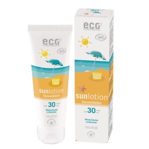 Eco Cosmetics Opalovací mléko Neutral bez parfemace SPF 30 BIO (125 ml) - s oxidem zinečnatým
